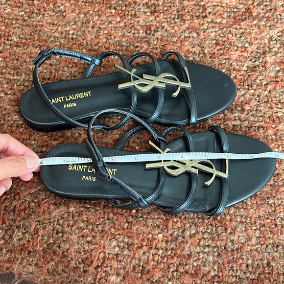 SOLD❤️Authentic Saint Laurent Black Cassandra Sandal - Picture 10 of 11